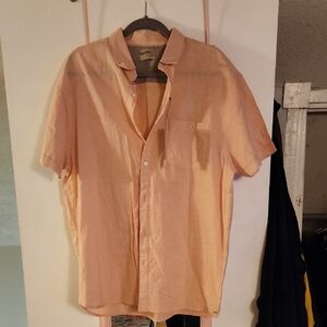 Men's Peach Short Sleeve Shirt